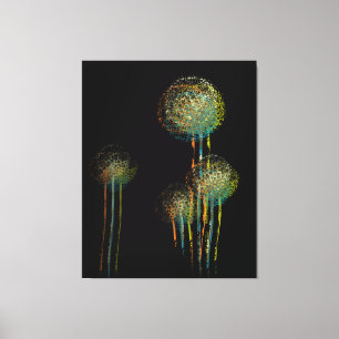 Modern Abstract Summer Flower Trees Canvas Print