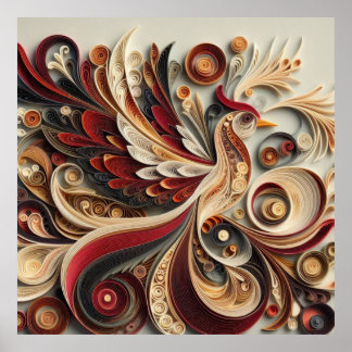 Modern Abstract Swirl Poster – Elegant Wall Art 