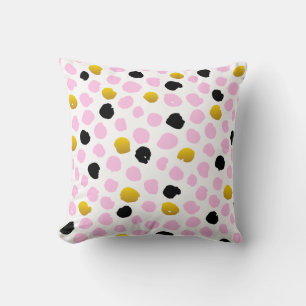 "Modern Abstract Teal and Mustard Decorative Pillo Cushion