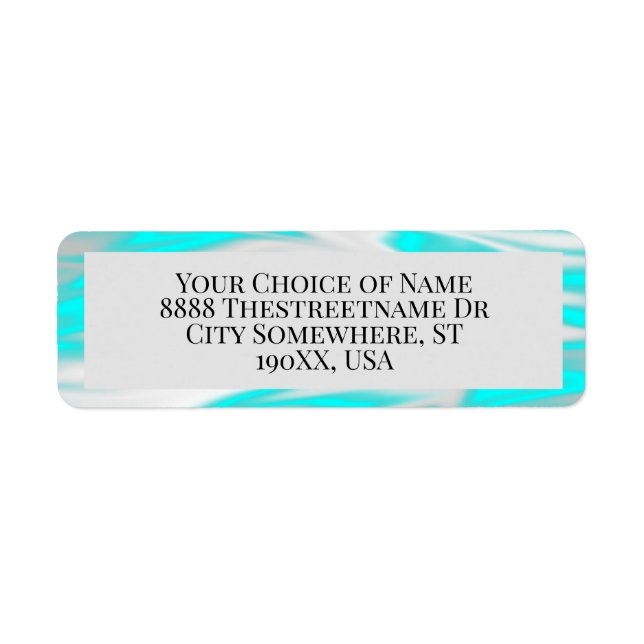 Modern Abstract Teal Blue Waves (Front)