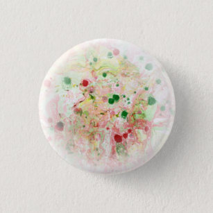 Modern Abstract Template Trendy Pink Red Yellow 3 Cm Round Badge