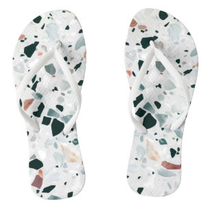 Modern Abstract Terrazzo Pattern Jandals