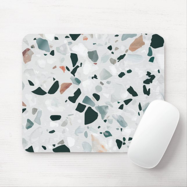 Modern Abstract Terrazzo Pattern Mouse Pad (With Mouse)