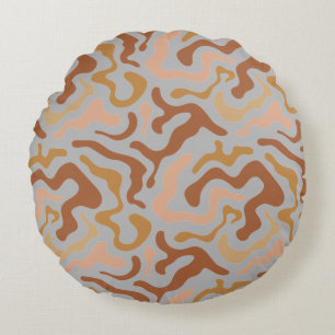 Modern Abstract Texture design Round Cushion
