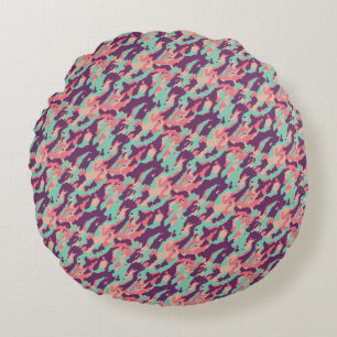 Modern Abstract Texture design Round Cushion