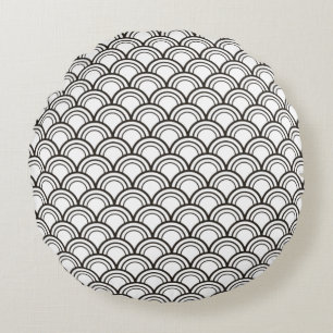 Modern Abstract Texture design Round Cushion