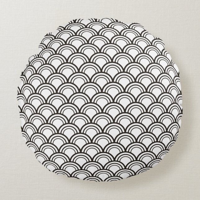 Modern Abstract Texture design Round Cushion (Front)