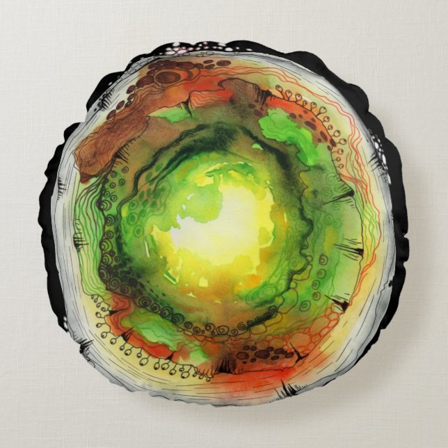 Modern Abstract Texture design  Round Cushion (Front)