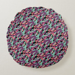 Modern Abstract Texture design Round Cushion