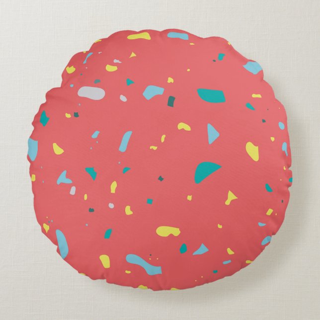 Modern Abstract Texture design Round Cushion (Front)