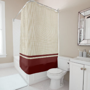 Modern Abstract Textured Beige Design Shower Curtain