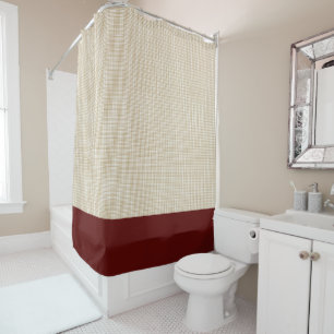 Modern Abstract Textured Beige Design Shower Curtain