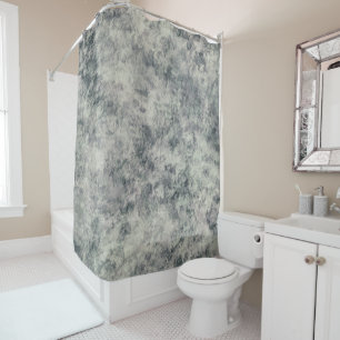 Modern Abstract Textured Grey Lavender Sage Green Shower Curtain