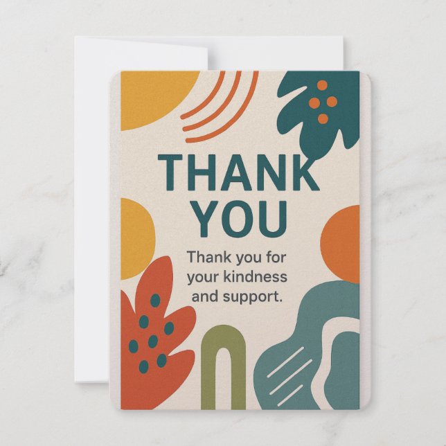 Modern Abstract Thank You Card – Express Gratitude (Front)