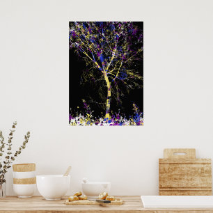 Modern Abstract Tree Poster