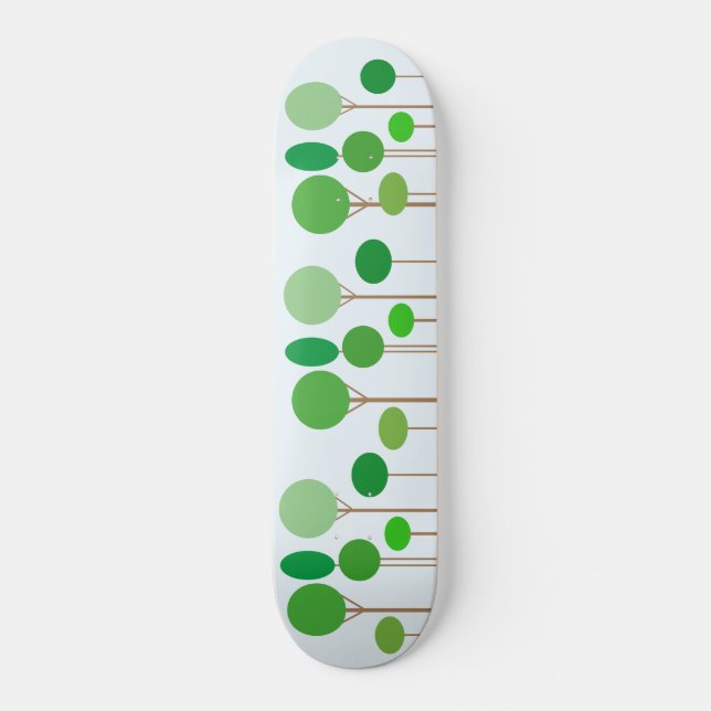 Modern Abstract Trees Skateboard (Front)