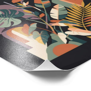 Modern Abstract Tropical Botanical and Architectur Photo Print