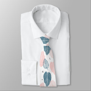 Modern abstract tropical leaves pattern tie