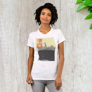 Modern Abstract Urban Background Vibrant Cityscape T-Shirt