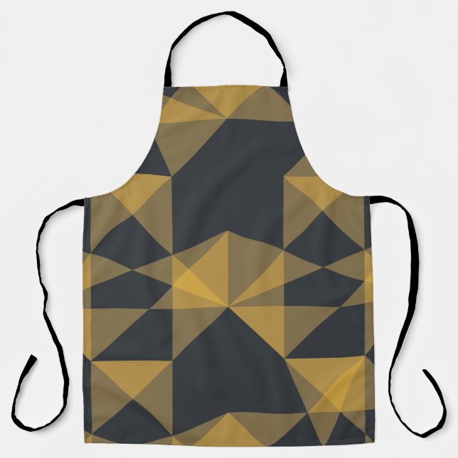 Modern, abstract, urban geometric triangle pattern apron (Front)