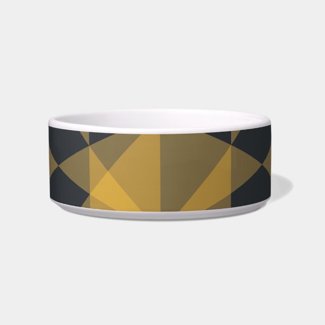 Modern, abstract, urban geometric triangle pattern bowl (Front)