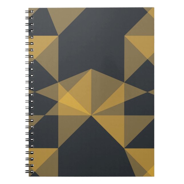 Modern, abstract, urban geometric triangle pattern notebook (Front)