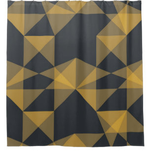 Modern, abstract, urban geometric triangle pattern shower curtain