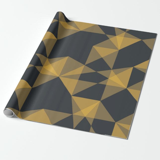 Modern, abstract, urban geometric triangle pattern wrapping paper (Unrolled)