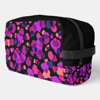 Modern Abstract Vibrant Pink and Purple Artsy Toil Dopp Kit