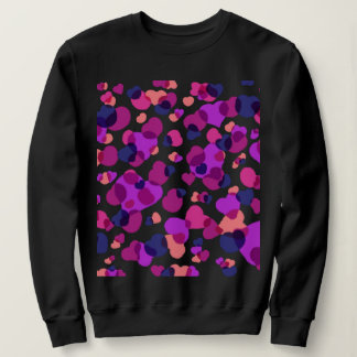 Modern Abstract Vibrant Pink and Purple Dots Artsy Sweatshirt
