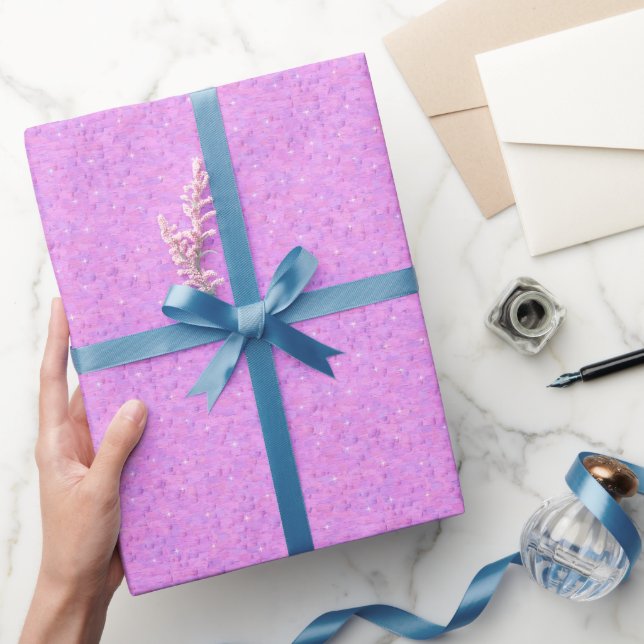 modern abstract vintage cute pink pattern wrapping paper (Gifting)