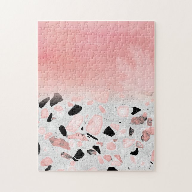 Modern abstract watercolor and marble design jigsaw puzzle (Vertical)