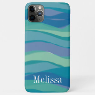 Modern Abstract Watercolor Blue Custom Case-Mate iPhone Case
