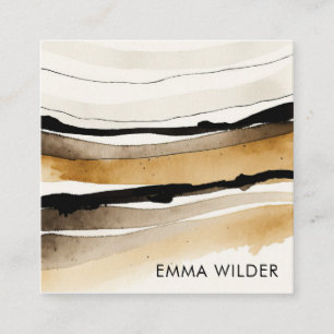Modern Abstract Watercolor Business Card