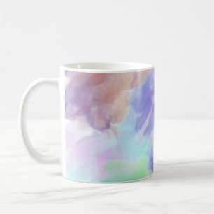 Modern Abstract Watercolor Clouds Colorful Pastel Coffee Mug