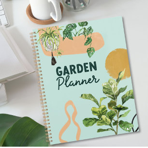 Modern Abstract Watercolor Houseplant Garden Planner