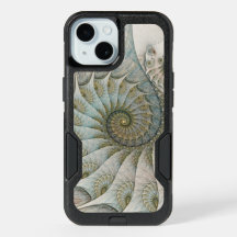 Modern Abstract Wave Blue and Gold Spiral