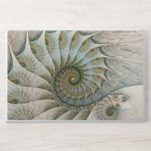 Modern Abstract Wave Blue and Gold Spiral