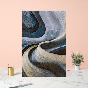 Modern abstract wavy texture design acrylic sign