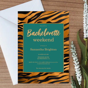 Modern Abstract Weekend Bachelorette Weekend Invitation