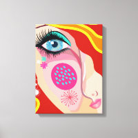 Modern Abstract Whimsical Face Fine Art