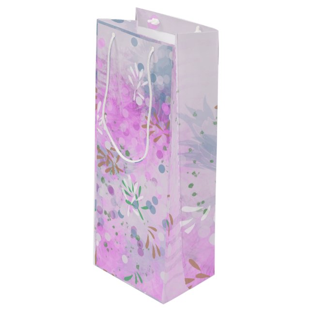 Modern Abstract  Wine Gift Bag (Front Angled)