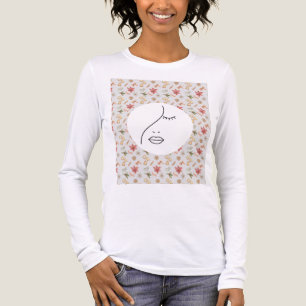 Modern Abstract Woman Beauty Face Logo Tri-Blend Shirt