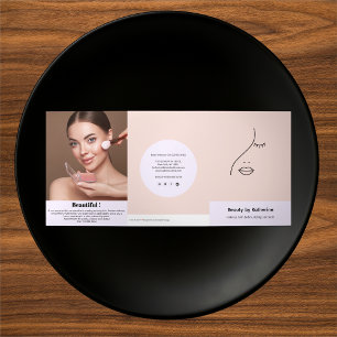 Modern Abstract Woman Beauty Face Logo Tri-Fold Card