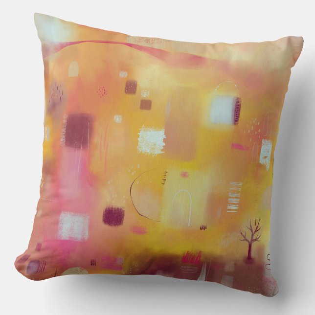 Modern Abstract Yellow Cushion (Creator Uploaded)
