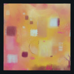 Modern Abstract Yellow Watercolor Faux Canvas Print<br><div class="desc">A contemporary modern abstract watercolor painting in warm colours. Yellow ochre,  pink,  orange and cream. Original art by Nic Squirrell.</div>