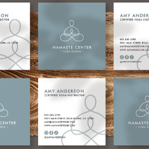Modern Abstract Yoga/Wellness/Meditation Square Business Card