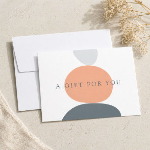 Modern Abstract Zen Stones Peach Logo Gift Card