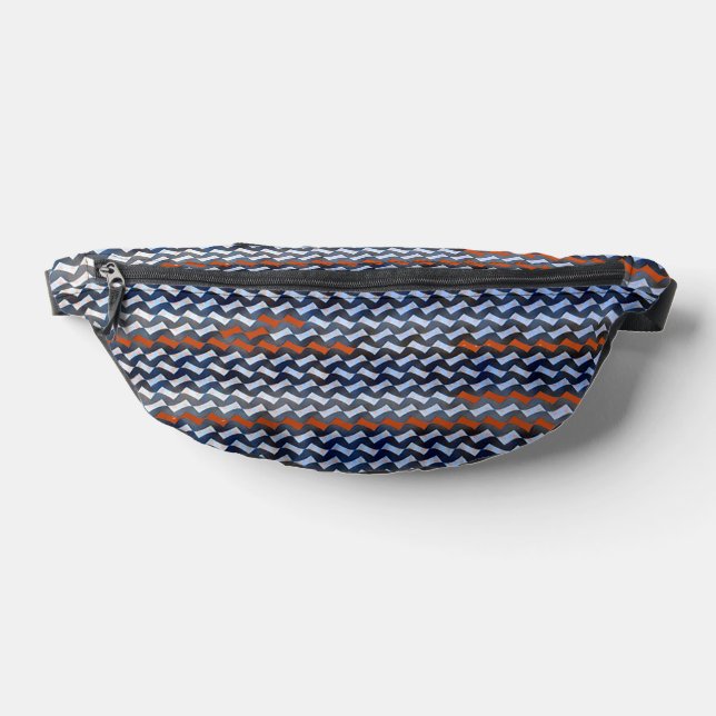 Modern abstract zigzag pattern design 1283 bum bags (Lay Down)