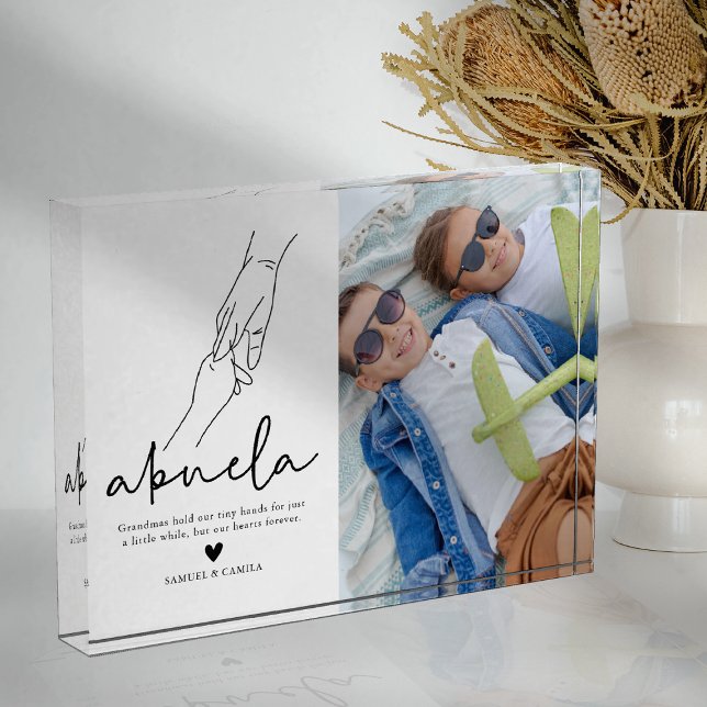 Modern Abuela Quote Keepsake Photo Block (Creator Uploaded)